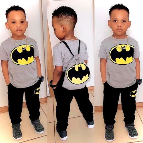 3 In 1 Batman Set For Boys With Bag- Grey
