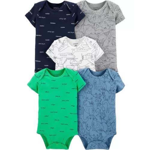 Airplane Bodysuit Set For Boys -5piece