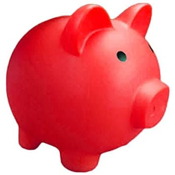 Piggy Bank Silicone Storage Container - 9cm X 9cm - Red
