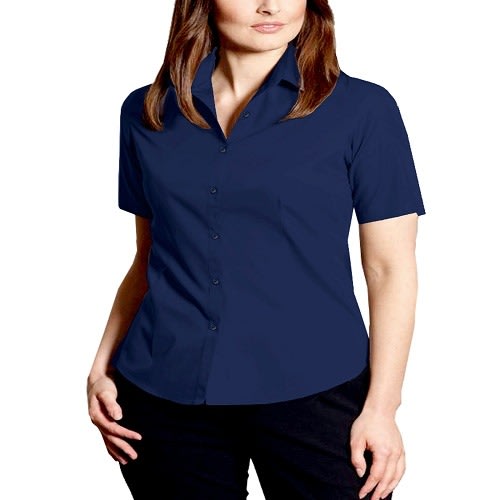French Blue Cara Short Sleeve Easy Care Blouse