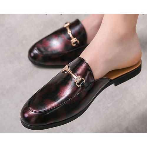 Men's Half Shoes- Authentic Glossy Leather
