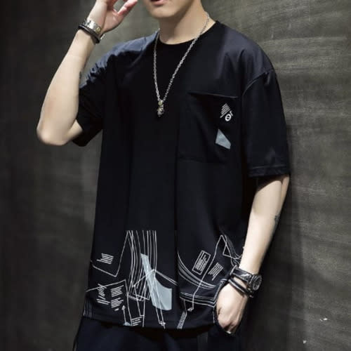 Pocket Short Sleeve T-shirt - Black