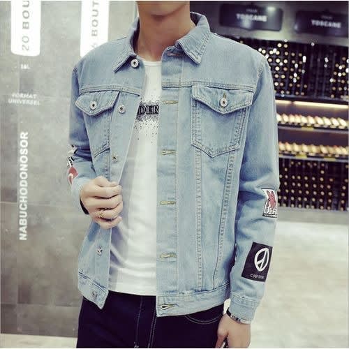 Casual Fitted Men's Denim Jacket