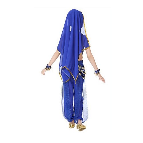 Belly Dance Indian Girl's Costume - Royal Blue