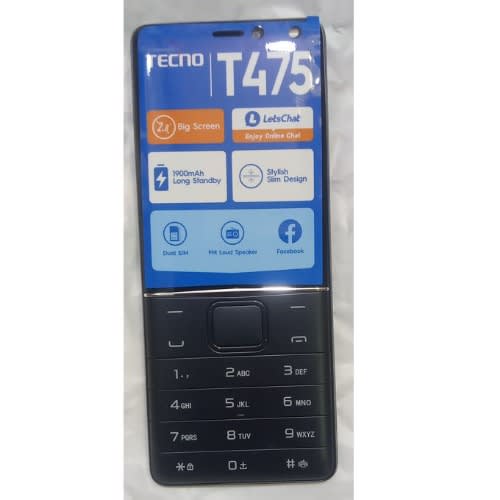 T475 - 2.8 Qvga - Mos - 0.08mp Front - 0.08mp Camera & 1900mAh - Black