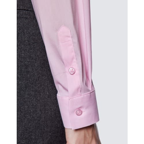 Women's Light Pink Relaxed Fit Luxury Cotton Nylon Shirt With Tie Detail