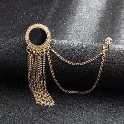 Tassel Brooch With Free Pouch- Gold