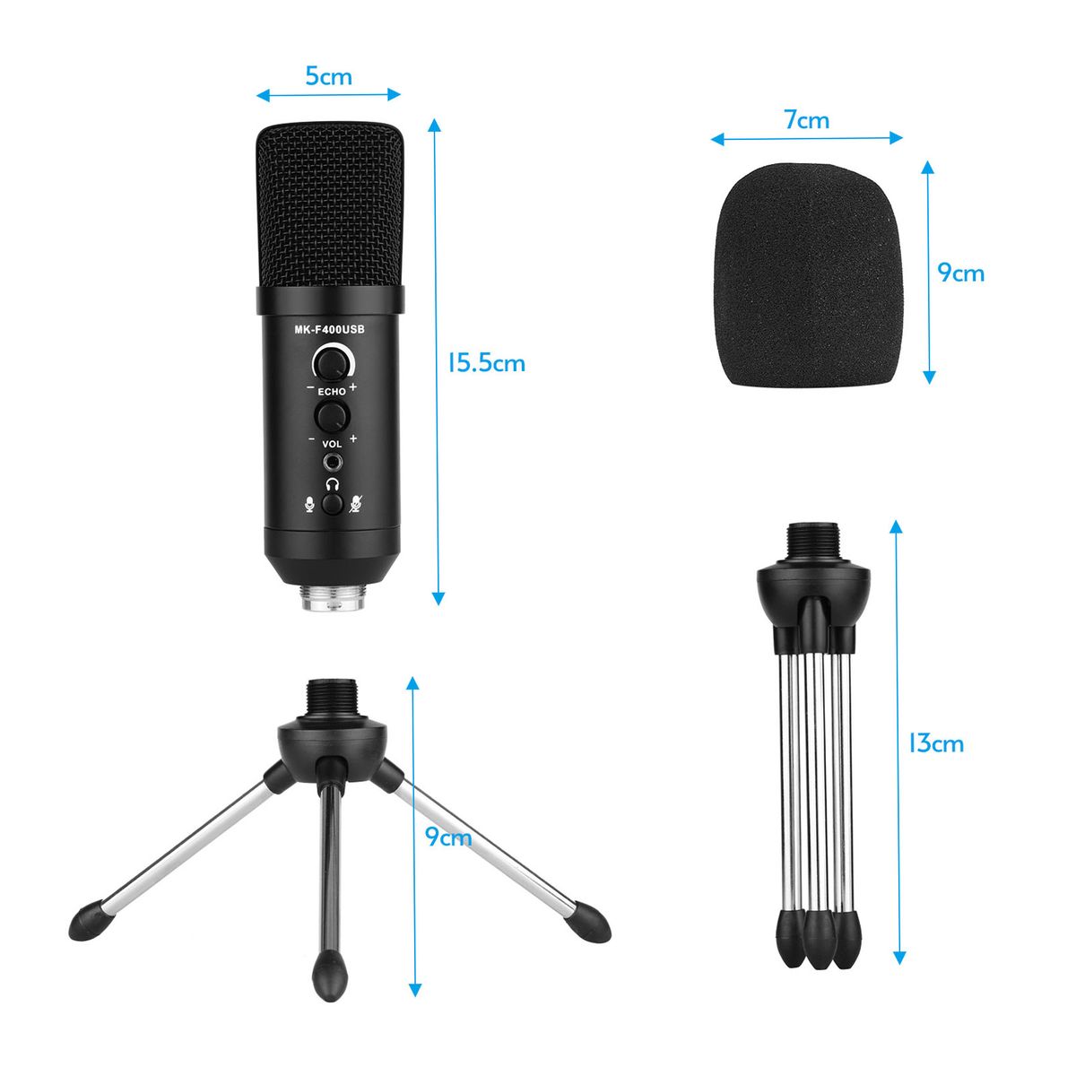 USB Condenser Microphone Computer Mic Kit