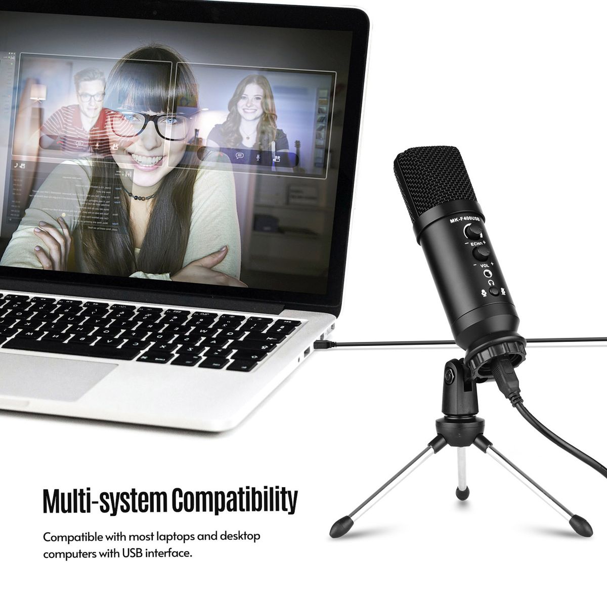 USB Condenser Microphone Computer Mic Kit