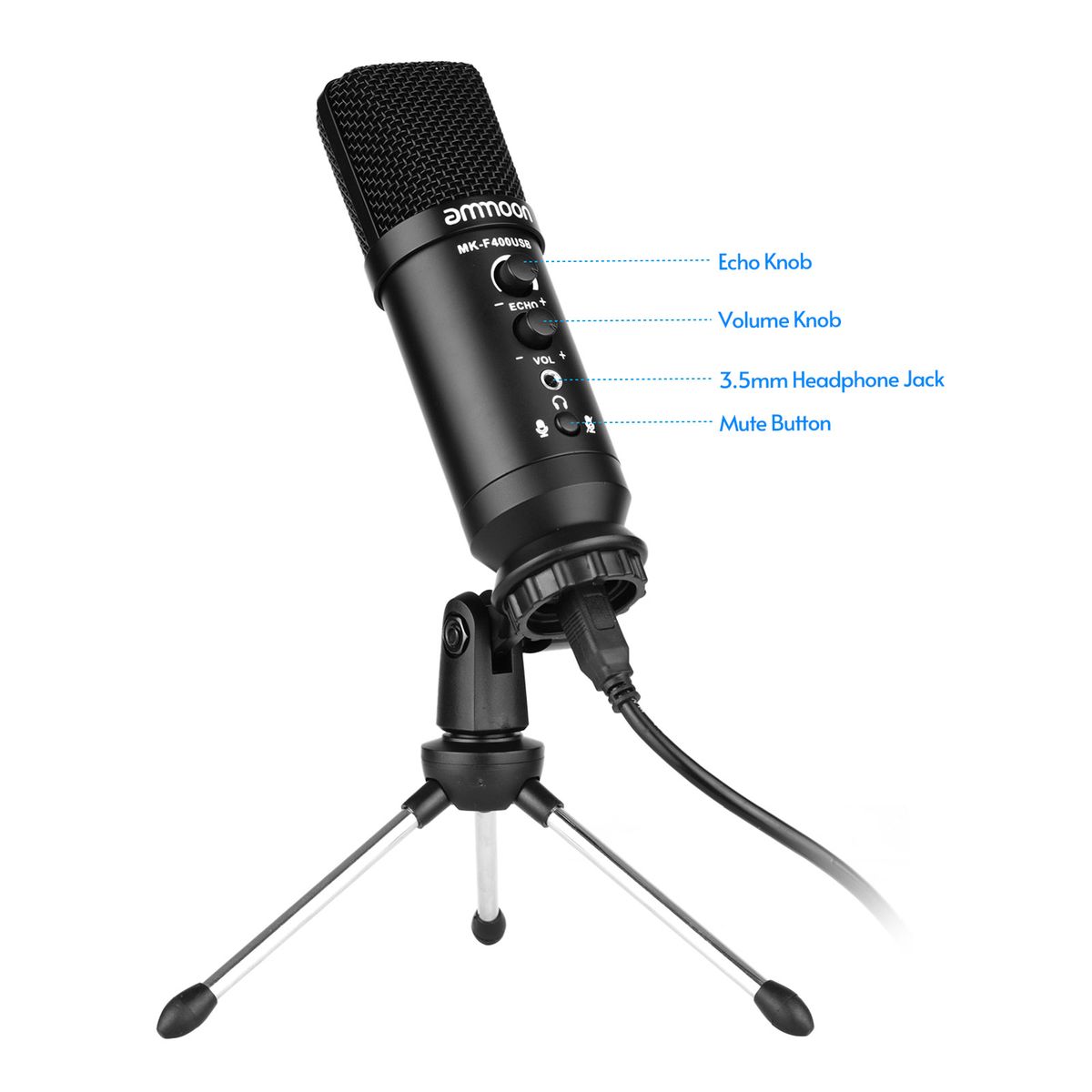 USB Condenser Microphone Computer Mic Kit