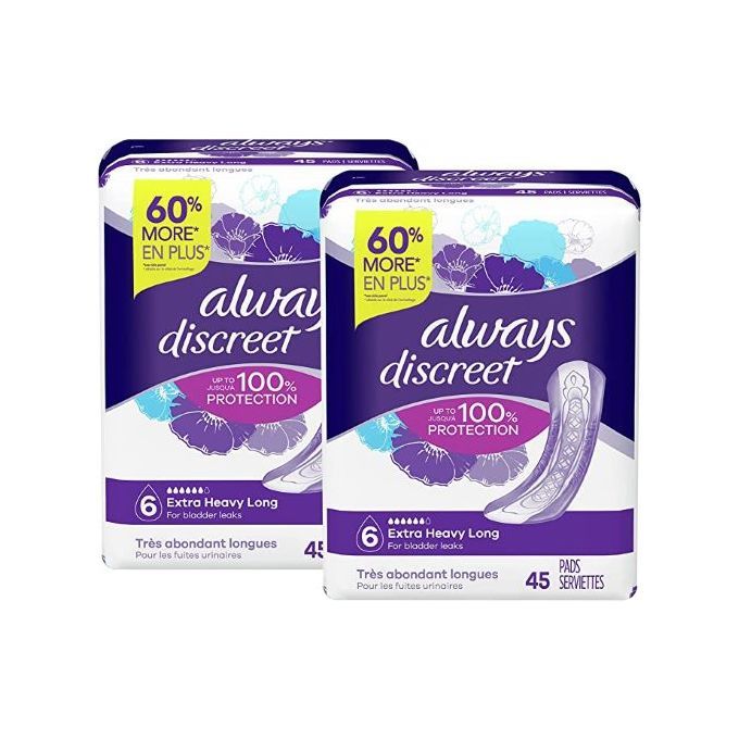 Discreet Plus, Bladder Leaks Pads, Extra Heavy, 90pcs