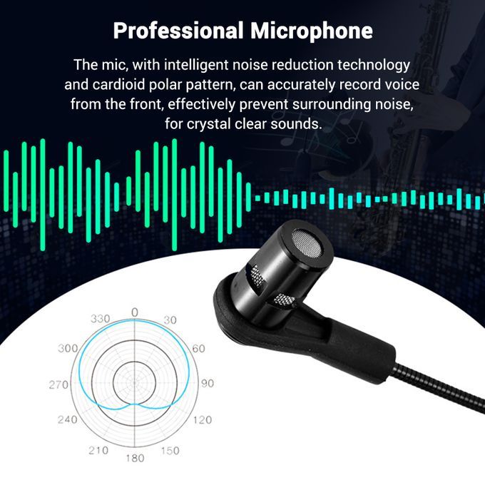 UHF Wireless Cardioid Condenser Microphone Clip-on Musical