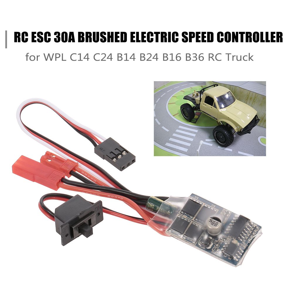 RC ESC 30A Brushed Electric Speed Controller For WPL C14 C24