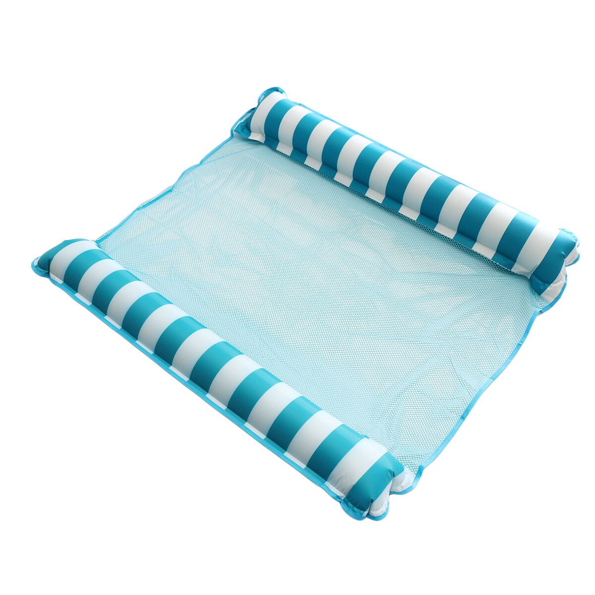 Inflatable Water Hammock Floating Bed Sports Air Mattress Lounge Chair DrifterS Light Blue-Double