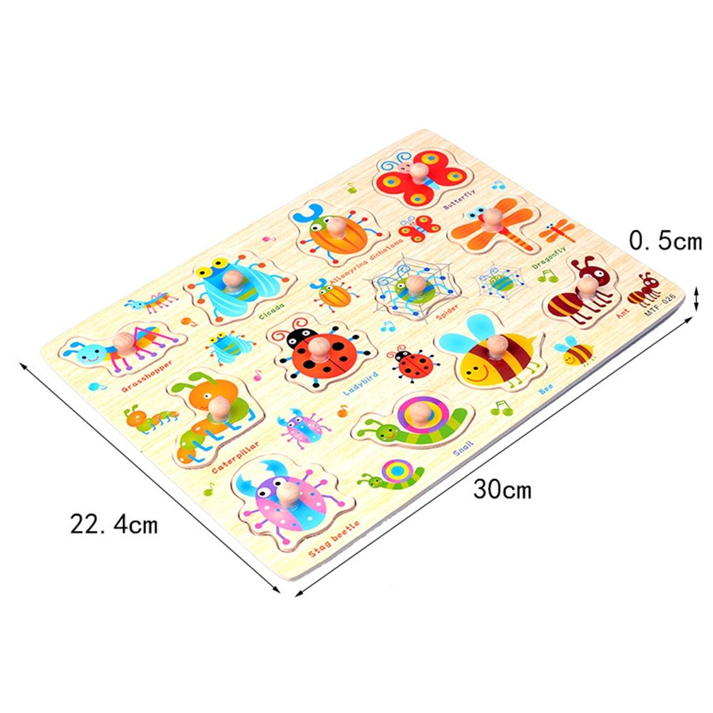 Children Puzzle Wooden Peg Puzzles For Toddlers 2 3 Years Old Alphabet & Number Puzzles For Kids Letters Numbers Animals And Vehicles Learning Toys Gift For Girls And Boys 1