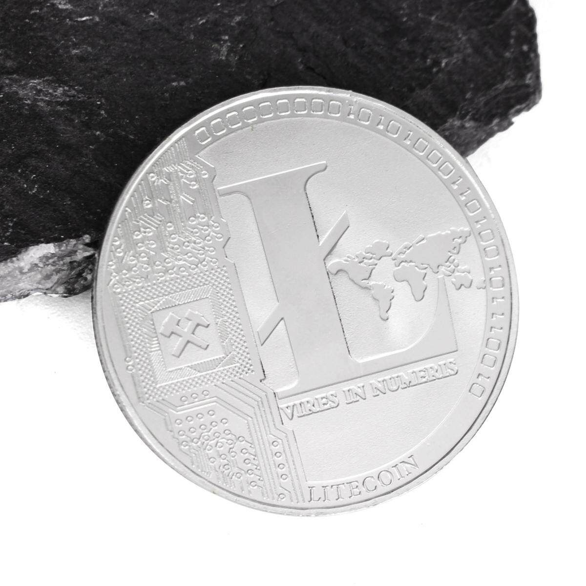 Copper Plated Commemorative Litecoin Collectible Golden Iron Miner Coin Gift Silver Coin