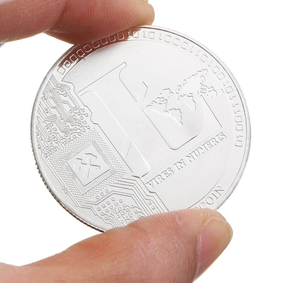 Copper Plated Commemorative Litecoin Collectible Golden Iron Miner Coin Gift Silver Coin