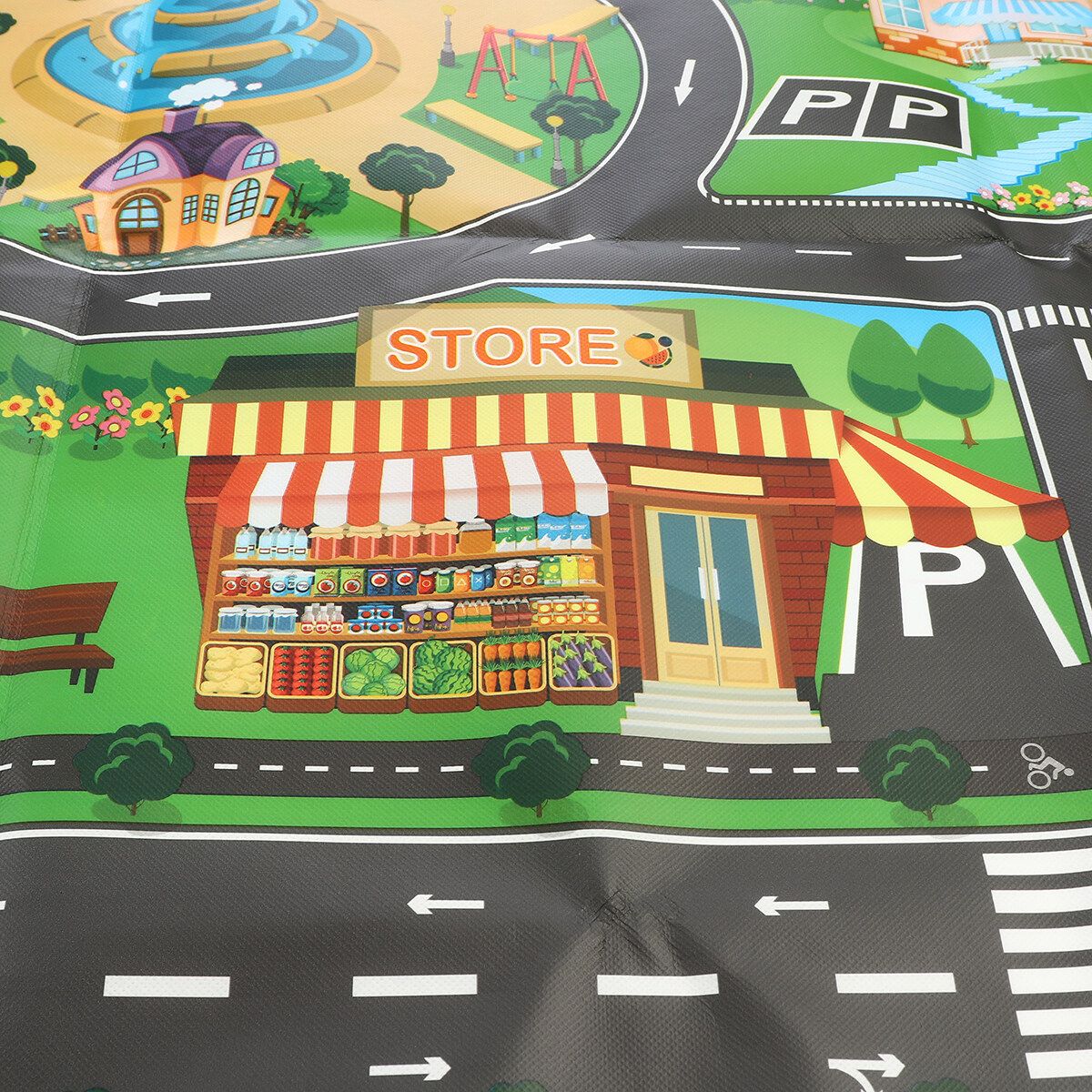 Traffic Map Play Mat Rug Carpet Car Vehicles Track Toy Kids Boys Gifts Map