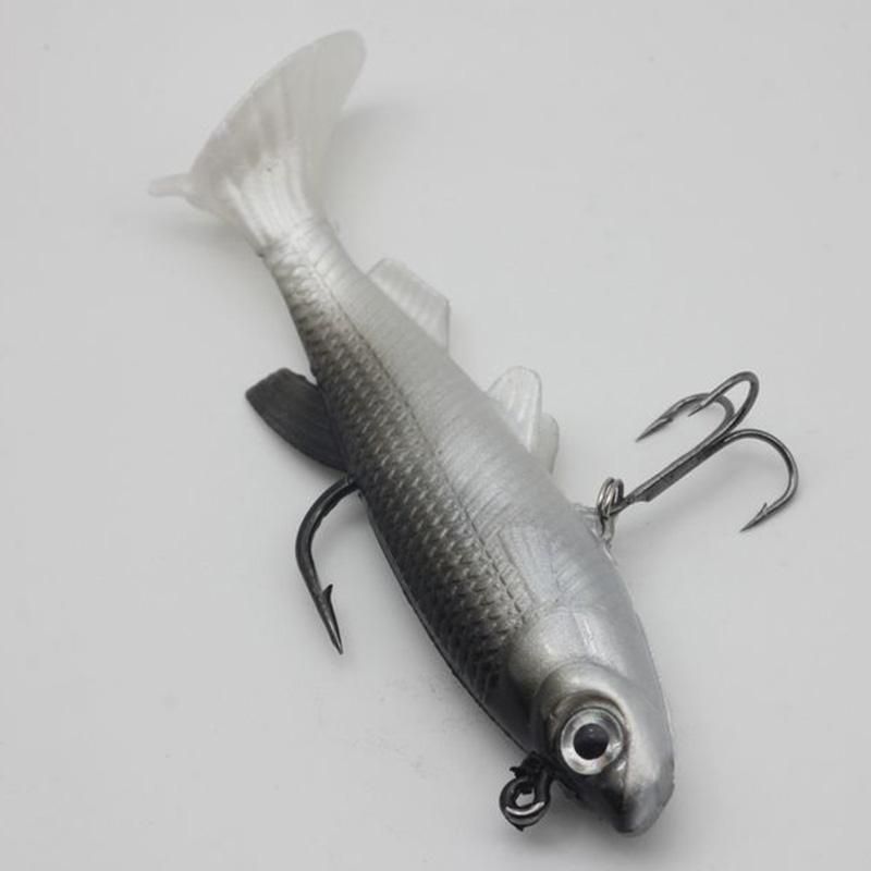 5 Pieces Soft Fishing Lure Wobbler Swim Bait Artificial Bait Carp Fishing Lead Jig Fish 14G/8Cm