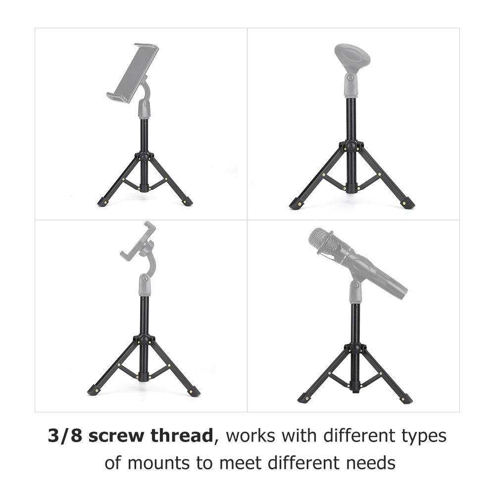 Tabletop Microphone Tripod Stand Desktop Mic Stand