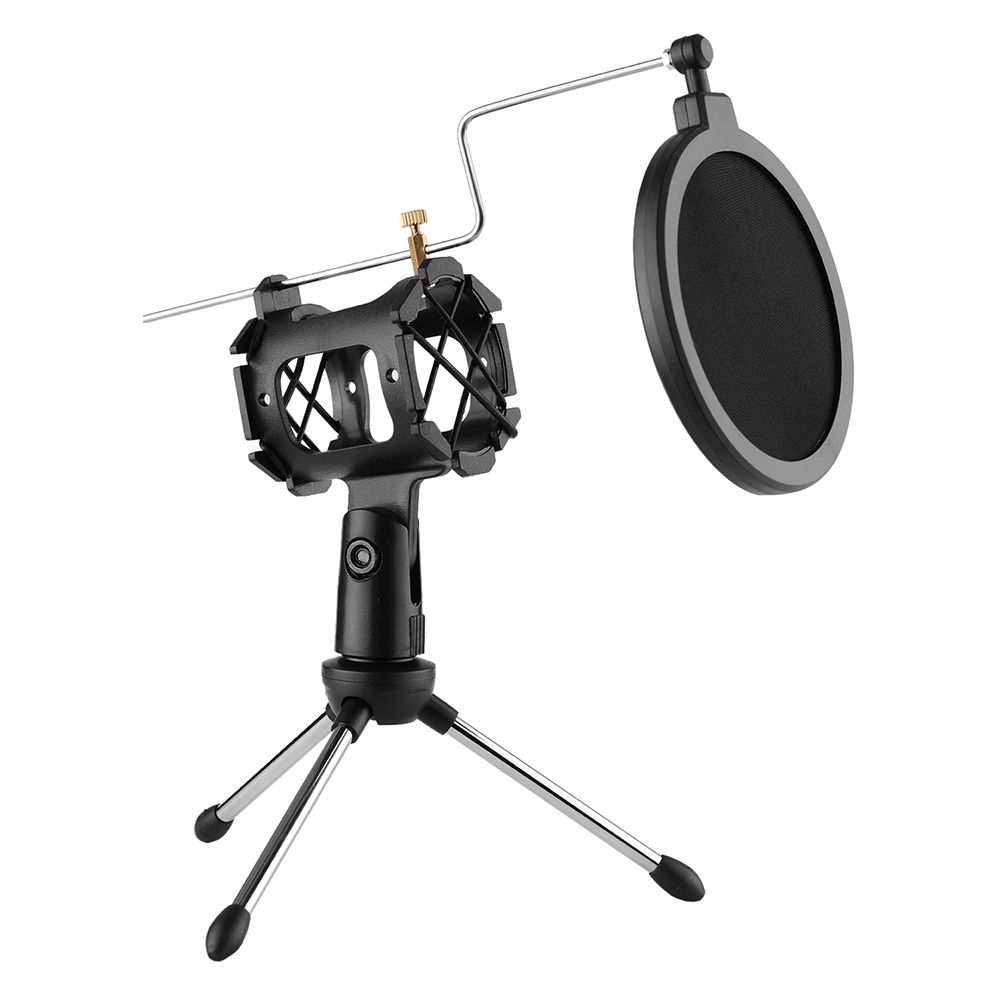 Video Microphone Kit With Mini Microphone Tripod Shock Mount