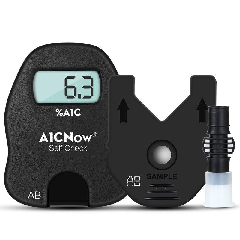 From USA PTS Diagnostics HbA1c Now+ System Professional Multi Test Blood Glucose Monitor 4 Test Strips