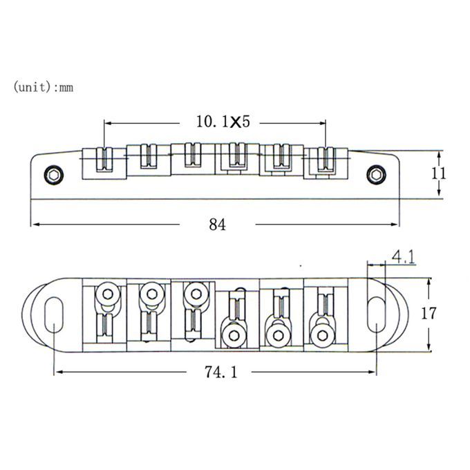 Locking Roller Saddle Bridge For Gibson Les Paul Electric Guitar