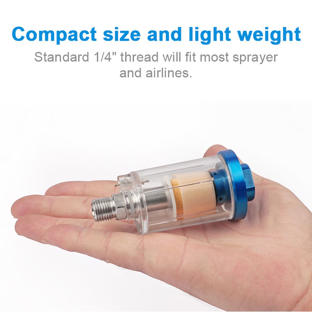 Mini 1/4'' Water Oil Separator Inline Air Hose Filter