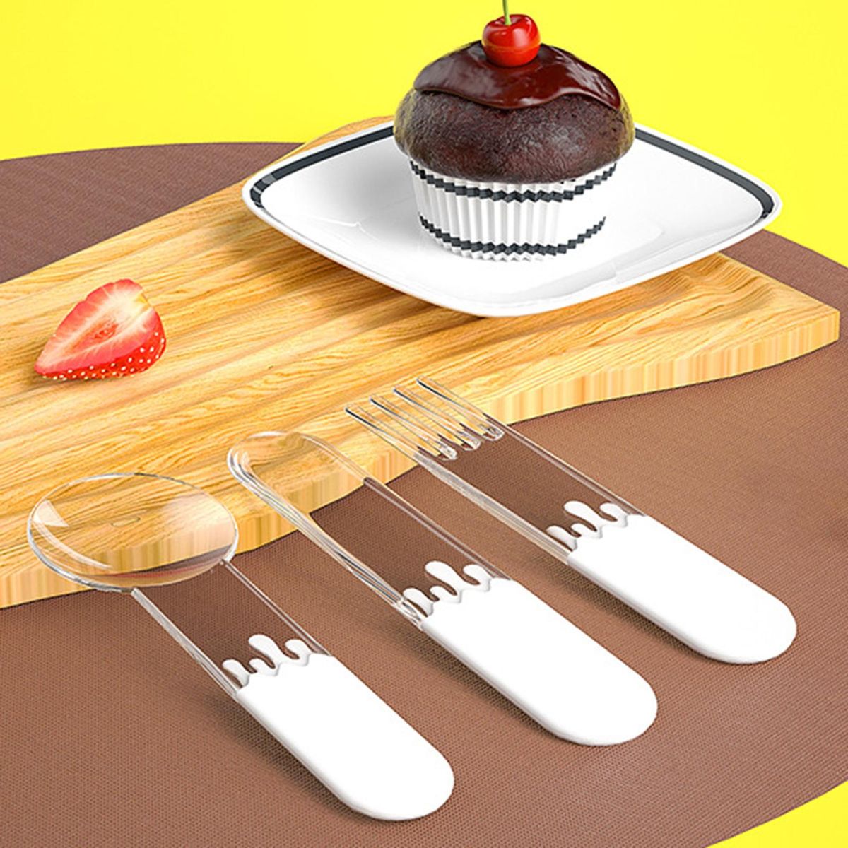 Versatile Dessert Spoons Versatile Food-grade Spoon Set for Home White