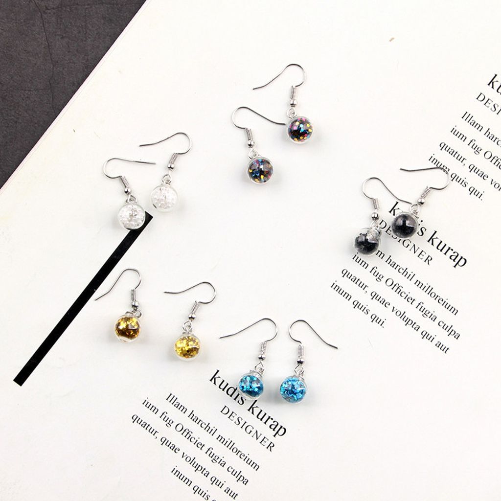 10pc Korean 16mm Crystal Glass Ball Charms For DIY Jewelry Earrings