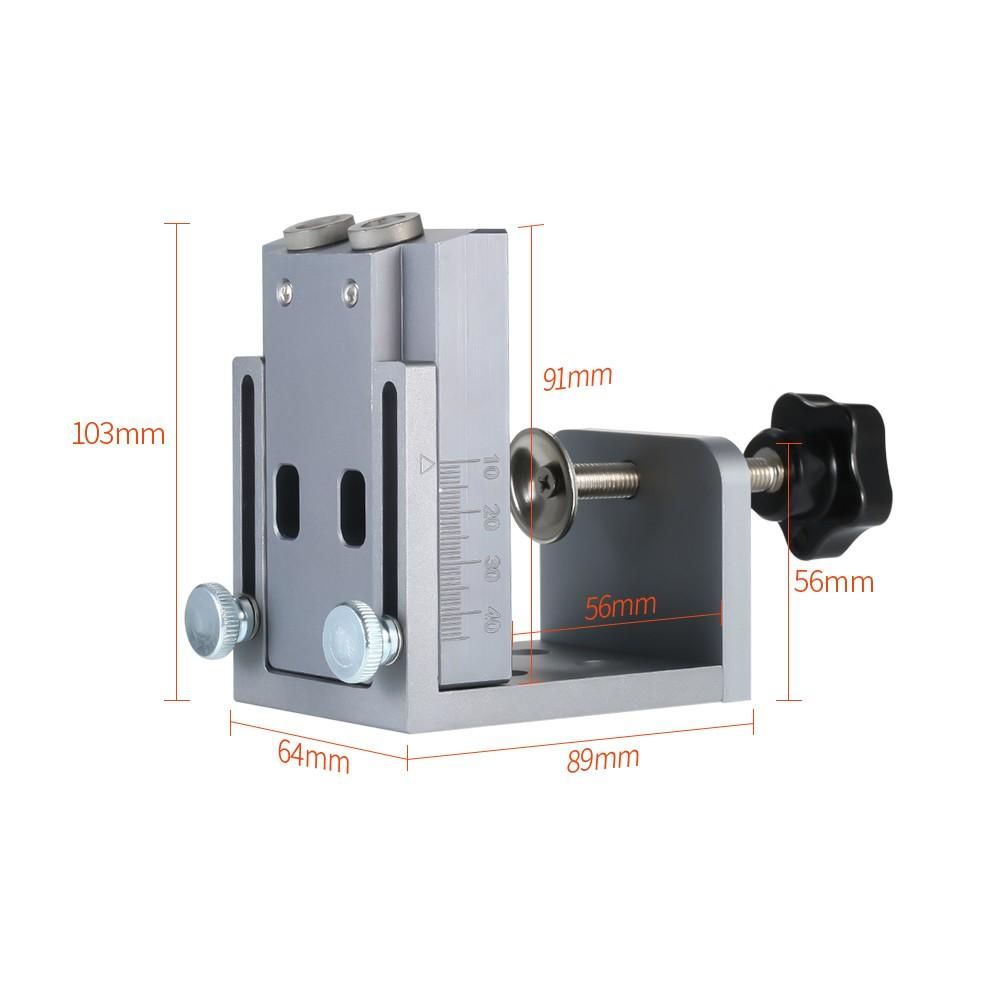 Hole Locator Jig DIY Kit System Pocket Hole Locator for Wood Working Pocket Hole Drilling Guide Kit Oblique Jig System Drill Guide Set Oblique Hole Positioning Kit Pocket Hole Joinery Woodworking Positioning Locator Tool For 