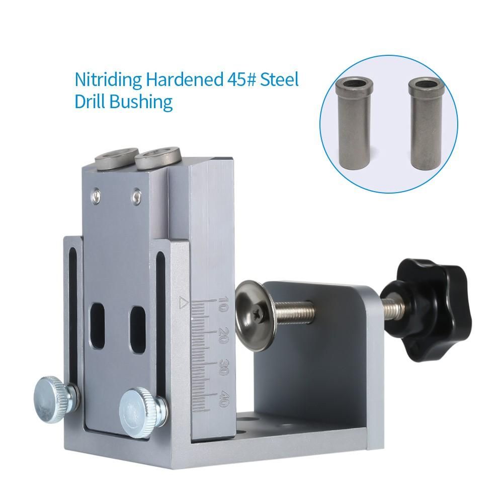 Hole Locator Jig DIY Kit System Pocket Hole Locator for Wood Working Pocket Hole Drilling Guide Kit Oblique Jig System Drill Guide Set Oblique Hole Positioning Kit Pocket Hole Joinery Woodworking Positioning Locator Tool For 