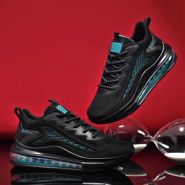 Men Sports Shoes Running Casual Mesh Breathable Sneakers Air Cushioning Tennis