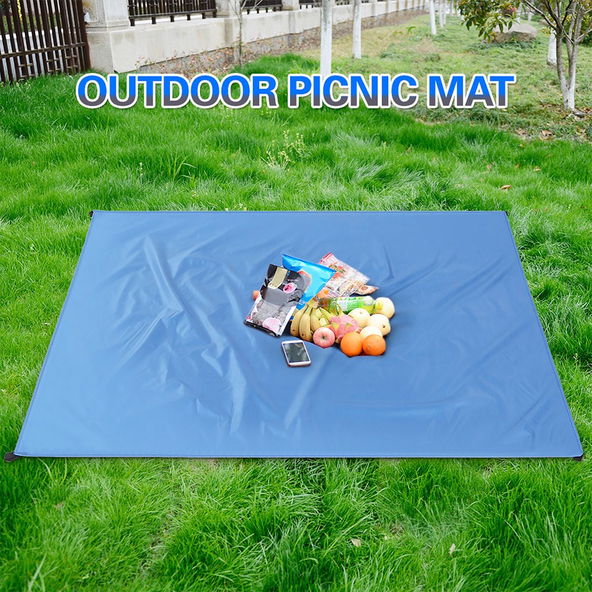 Waterproof Pocket Beach Blanket Lightweight Compact Outdoor