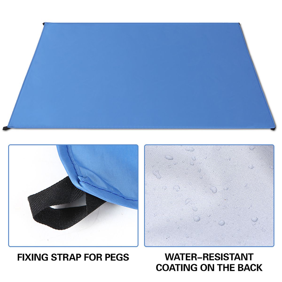 Waterproof Pocket Beach Blanket Lightweight Compact Outdoor