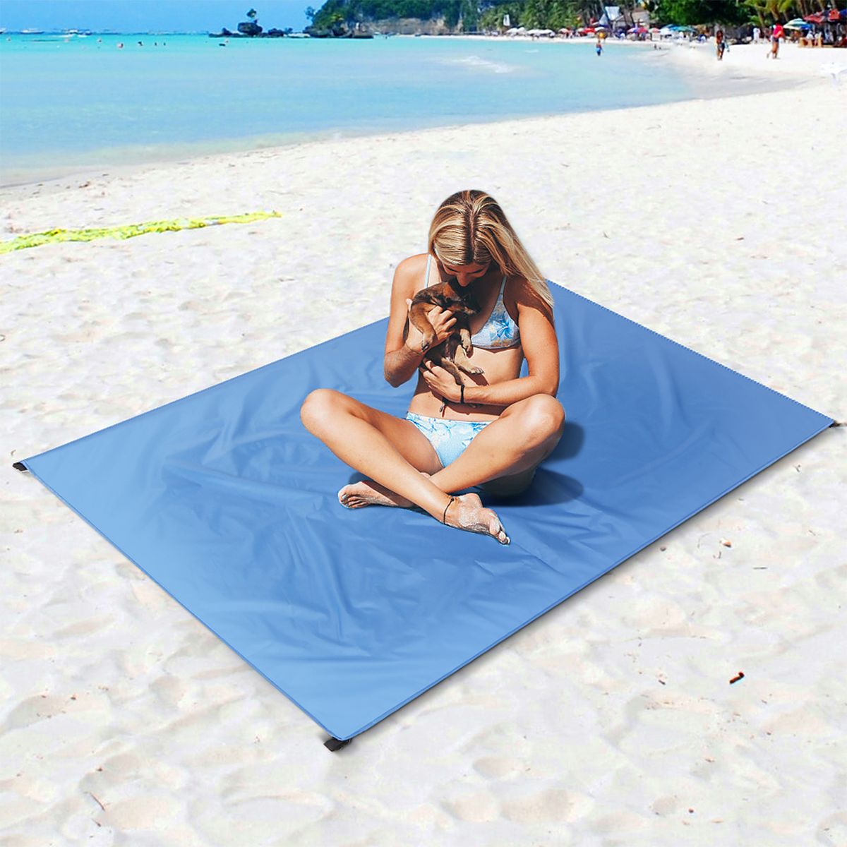 Waterproof Pocket Beach Blanket Lightweight Compact Outdoor