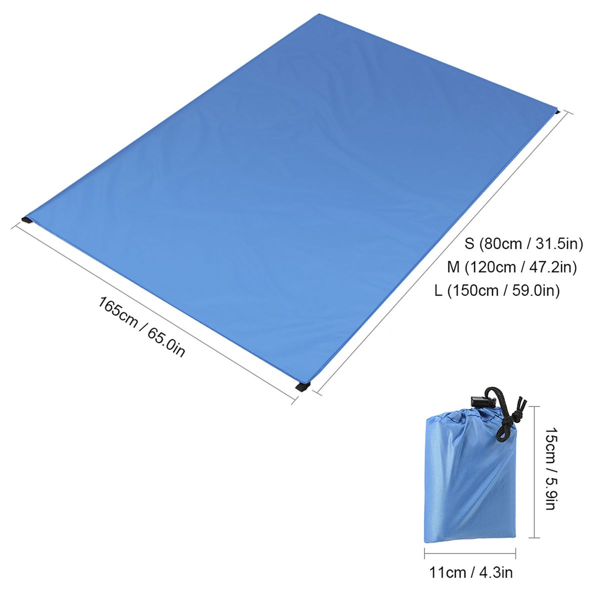 Waterproof Pocket Beach Blanket Lightweight Compact Outdoor