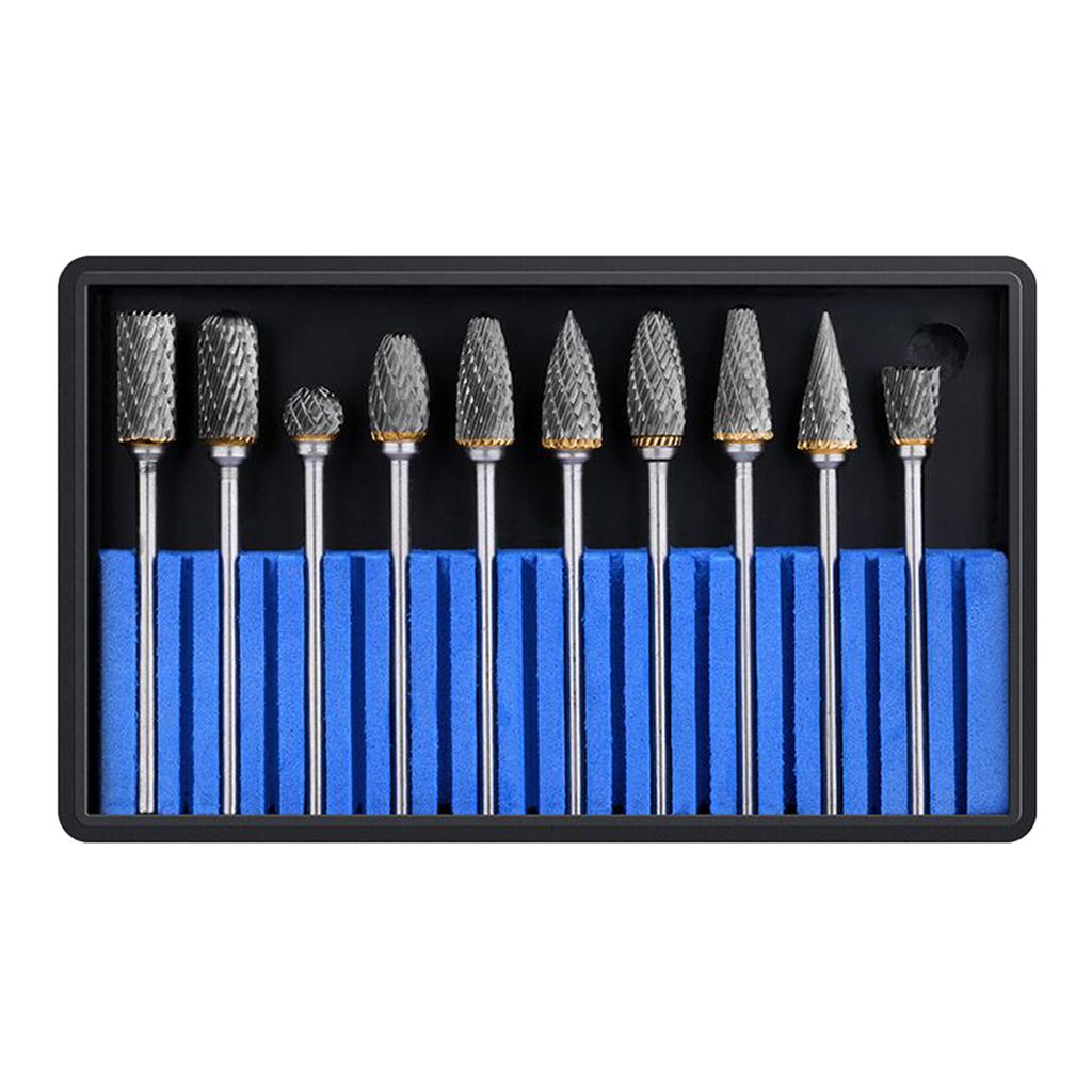 Dual Slot Carbide Burr Rotary File Milling Cutter Blue Box