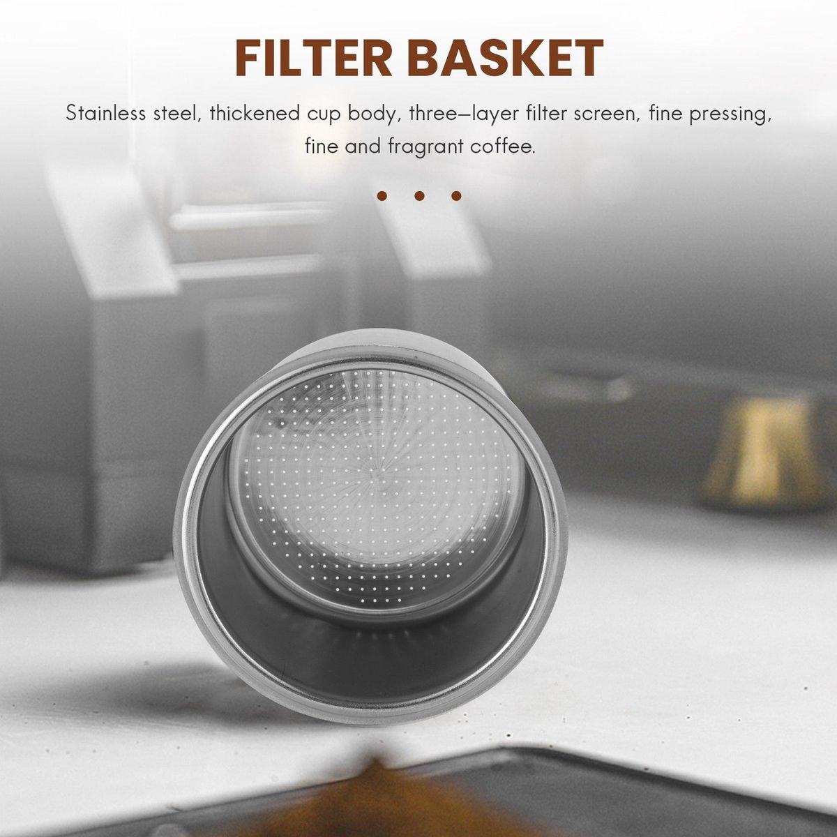 2Pcs 51mm 4 Cups Filter Replacement Filter Basket