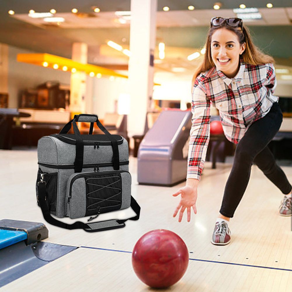 Bowling Bag For 2 Balls Portable Bowling Tote Bag With