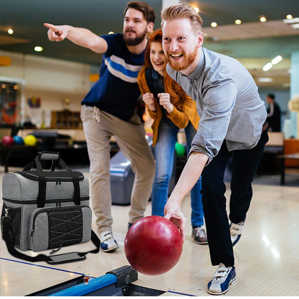 Bowling Bag For 2 Balls Portable Bowling Tote Bag With