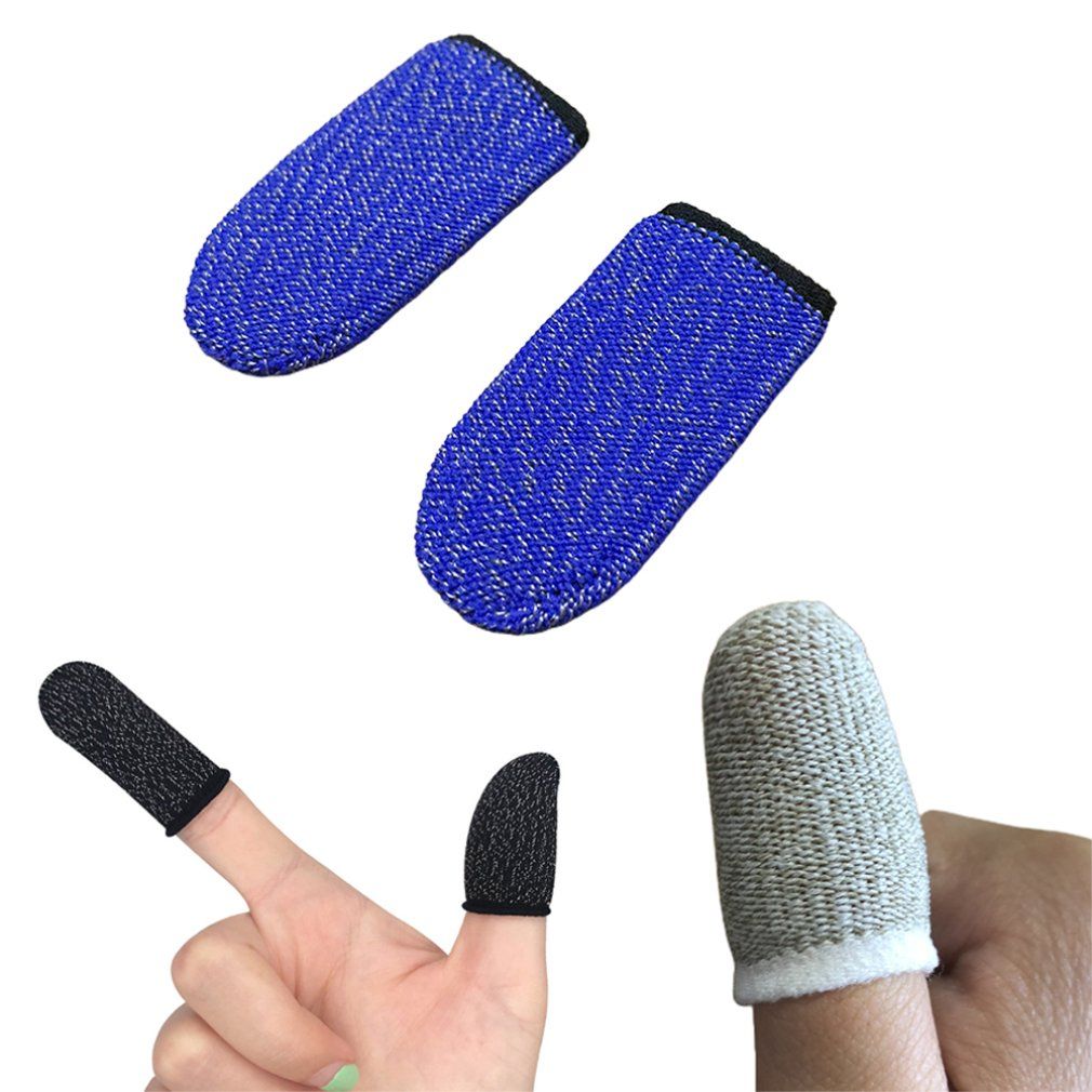 Anti-sweat Finger Sets Mobile Game Touch Screen Finger Sets Fiber Breathable Walking Position Eating Chicken Artifact-black