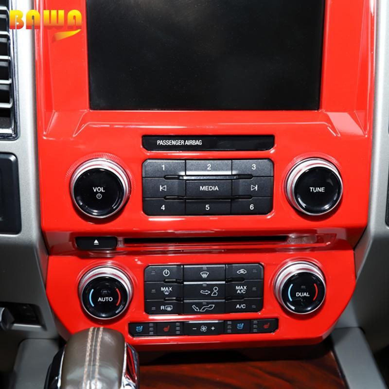 BAWA ABS Emergency Light Switch/Central Control Navigation Panel Decoration Stickers For Ford F150 2015- Car Styling