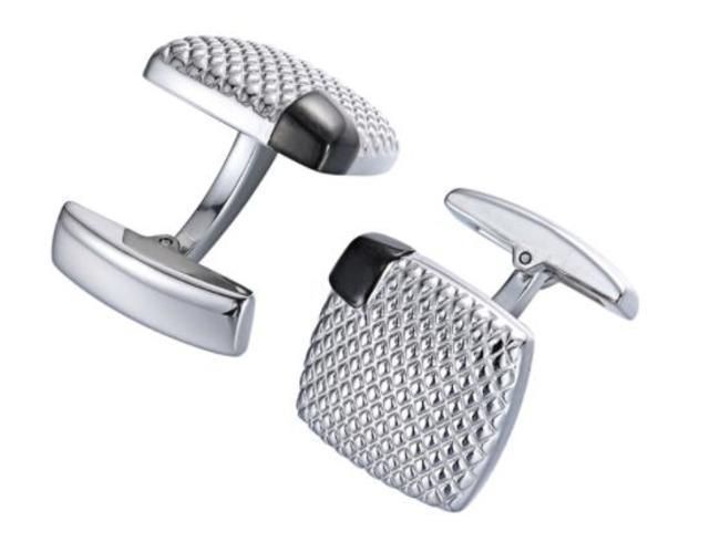 Square  Black Silver Color Cufflinks Lepton Stainless Steel Cufflink For Mens Wedding Groom Business Cuff Links Gemelos