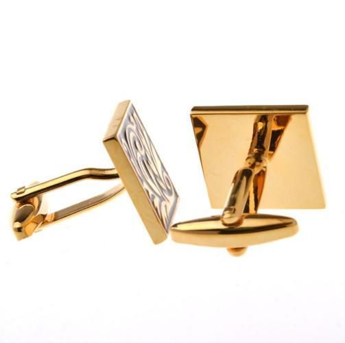 Ancient Flower Engraved Cufflinks Copper Plating Cuff Links Vintage Business Men's Jewelry Accessory