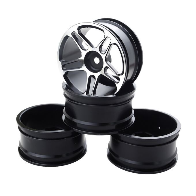 4pcs Aluminum Wheel Rims For HSP HPI Kyosho 1:10 On-Road RC Flat