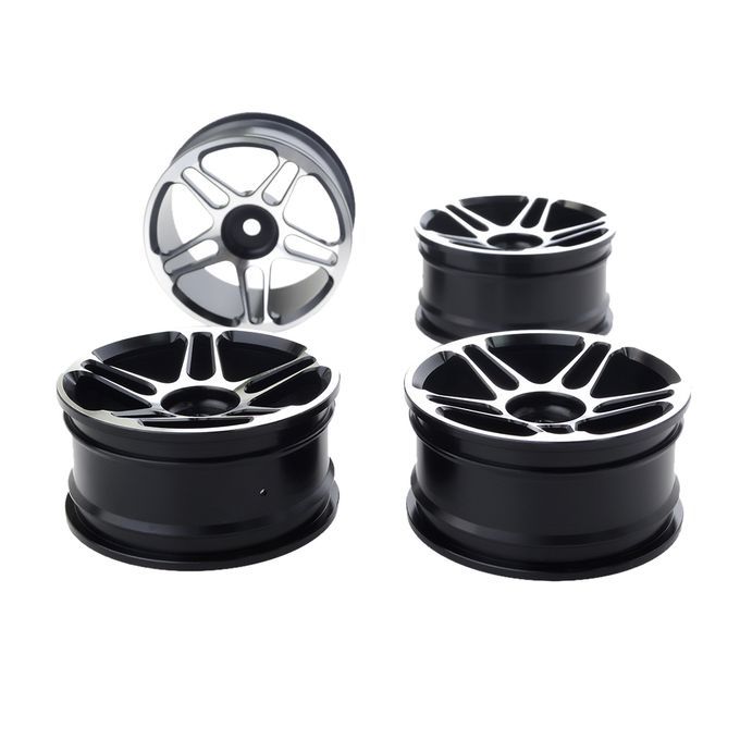 4pcs Aluminum Wheel Rims For HSP HPI Kyosho 1:10 On-Road RC Flat