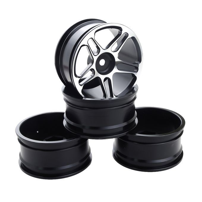 4pcs Aluminum Wheel Rims For HSP HPI Kyosho 1:10 On-Road RC Flat