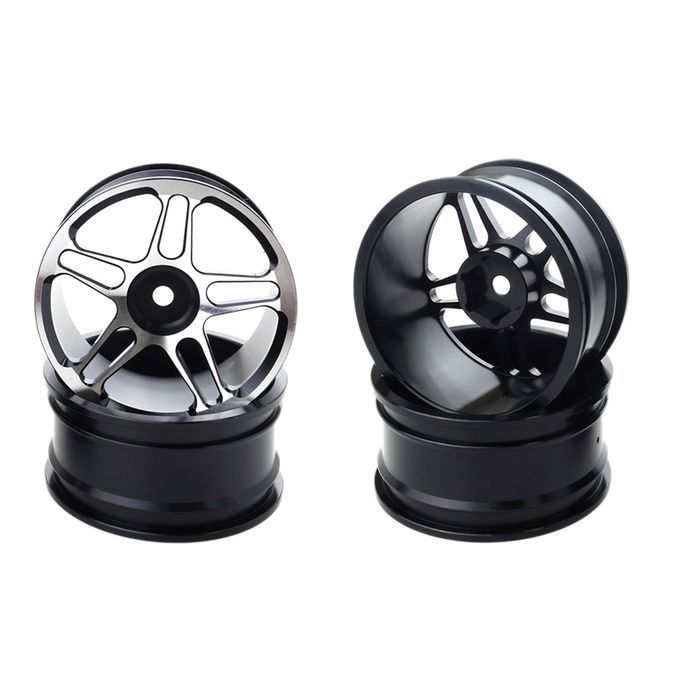 4pcs Aluminum Wheel Rims For HSP HPI Kyosho 1:10 On-Road RC Flat