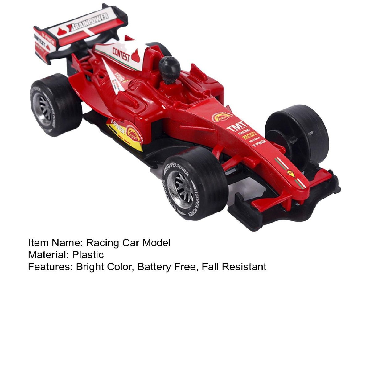 Racing Car Model Inertia Powered Mini Racing Car Toy Classic for Kids Red